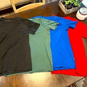 Lot of 4 Lululemon Metal Vent Tech Short-Sleeve Shirts Size Mens Medium